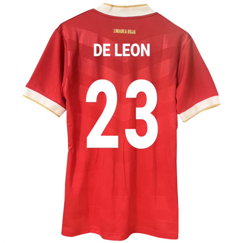 Damen Panama Yerenis De León #23 Rot Heimtrikot Trikot 24-26 T-Shirt Schweiz