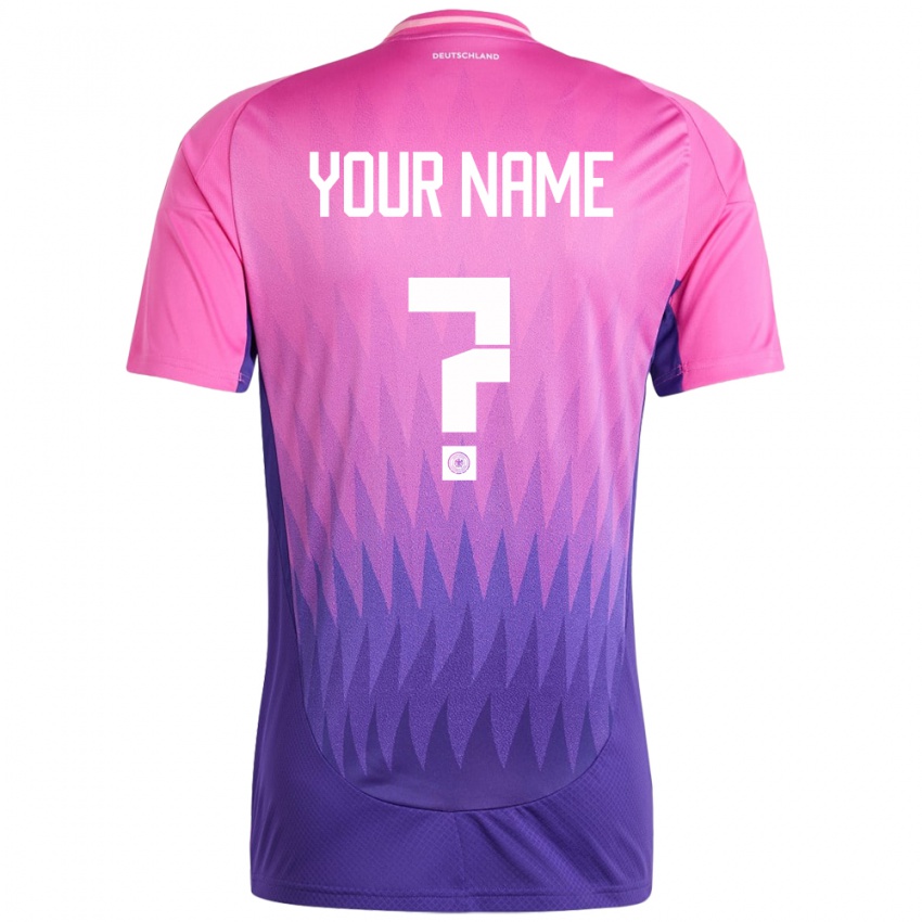 Damen Deutschland Ihren Namen #0 Pink Lila Auswärtstrikot Trikot 24-26 T-Shirt Schweiz