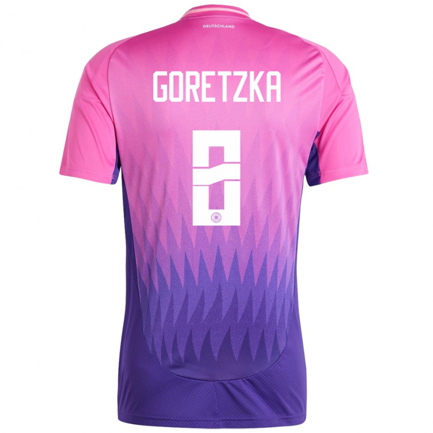 Femme Maillot Allemagne Leon Goretzka #8 Rose-Mauve Tenues Extérieur 24-26 T-Shirt Suisse