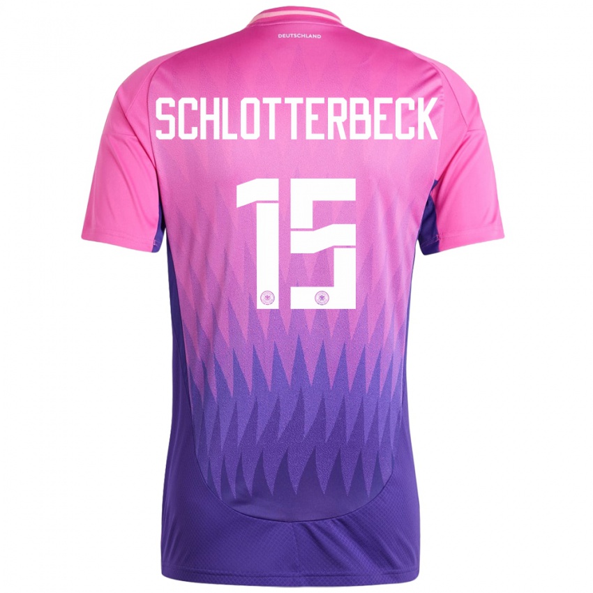 Femme Maillot Allemagne Nico Schlotterbeck #15 Rose-Mauve Tenues Extérieur 24-26 T-Shirt Suisse