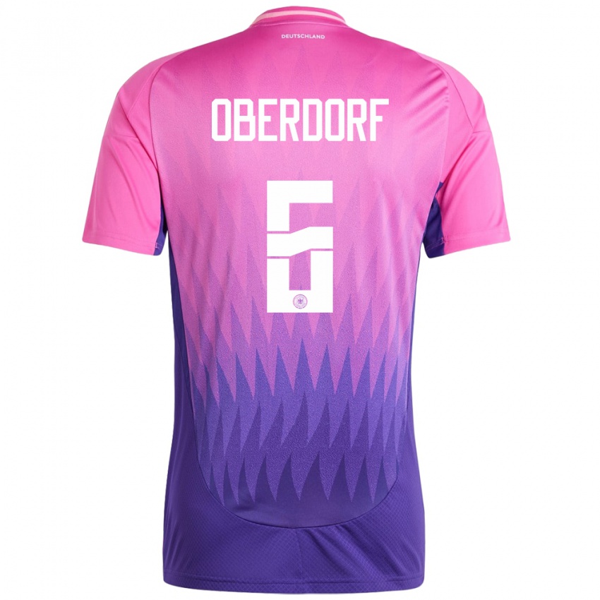 Femme Maillot Allemagne Lena Oberdorf #6 Rose-Mauve Tenues Extérieur 24-26 T-Shirt Suisse