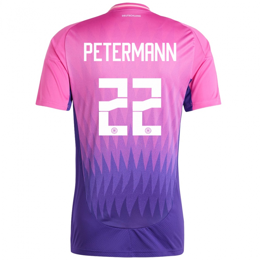 Femme Maillot Allemagne Lena Petermann #22 Rose-Mauve Tenues Extérieur 24-26 T-Shirt Suisse