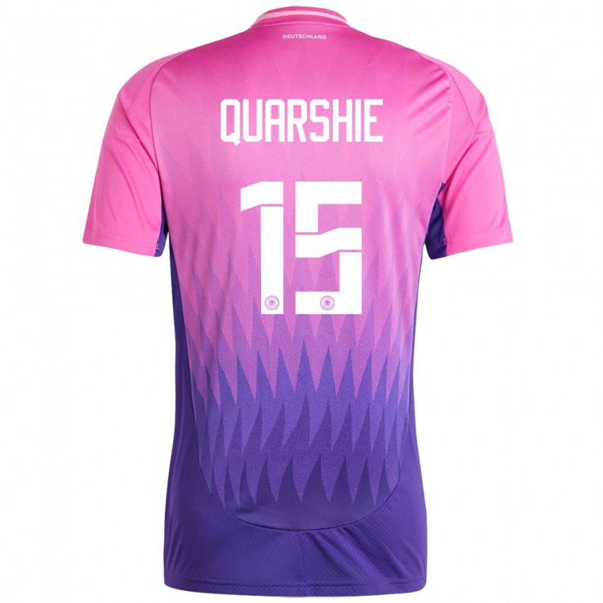 Femme Maillot Allemagne Joshua Quarshie #15 Rose-Mauve Tenues Extérieur 24-26 T-Shirt Suisse