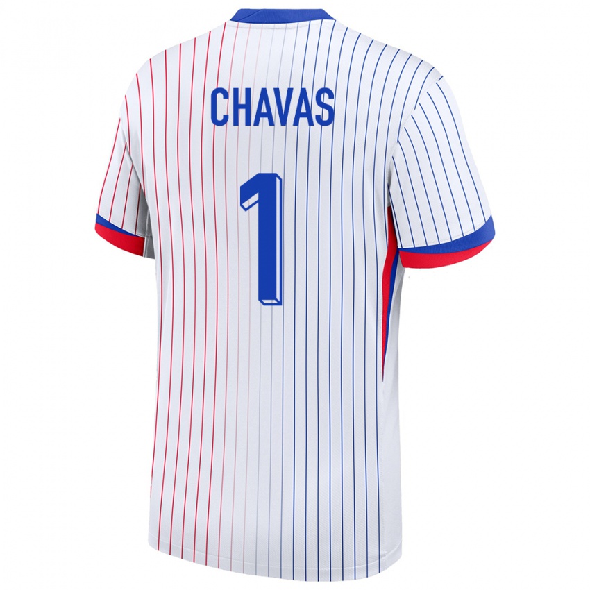 Femme Maillot France Mylene Chavas #1 Blanc Tenues Extérieur 24-26 T-Shirt Suisse