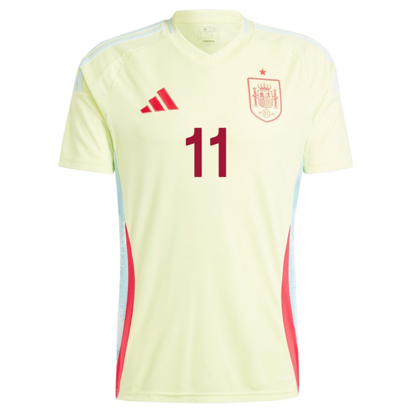 Damen Spanien Ferran Torres #11 Gelb Auswärtstrikot Trikot 24-26 T-Shirt Schweiz