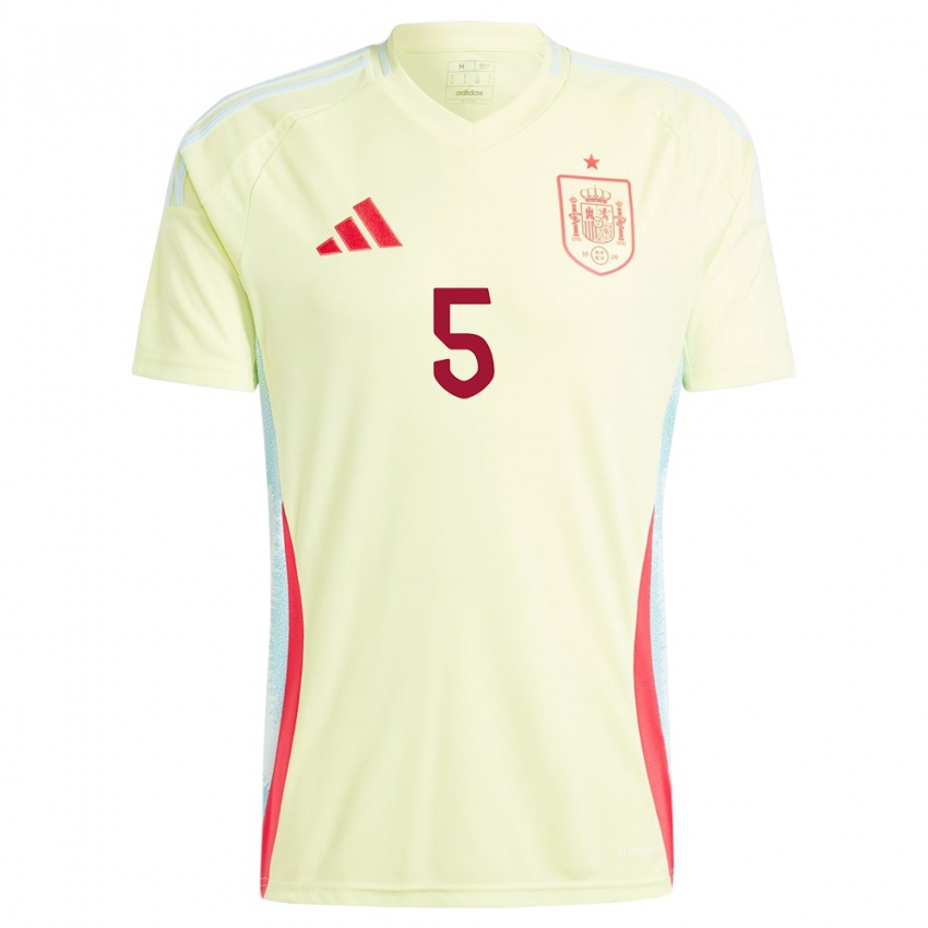 Femme Maillot Espagne Yarek Gasiorowski #5 Jaune Tenues Extérieur 24-26 T-Shirt Suisse