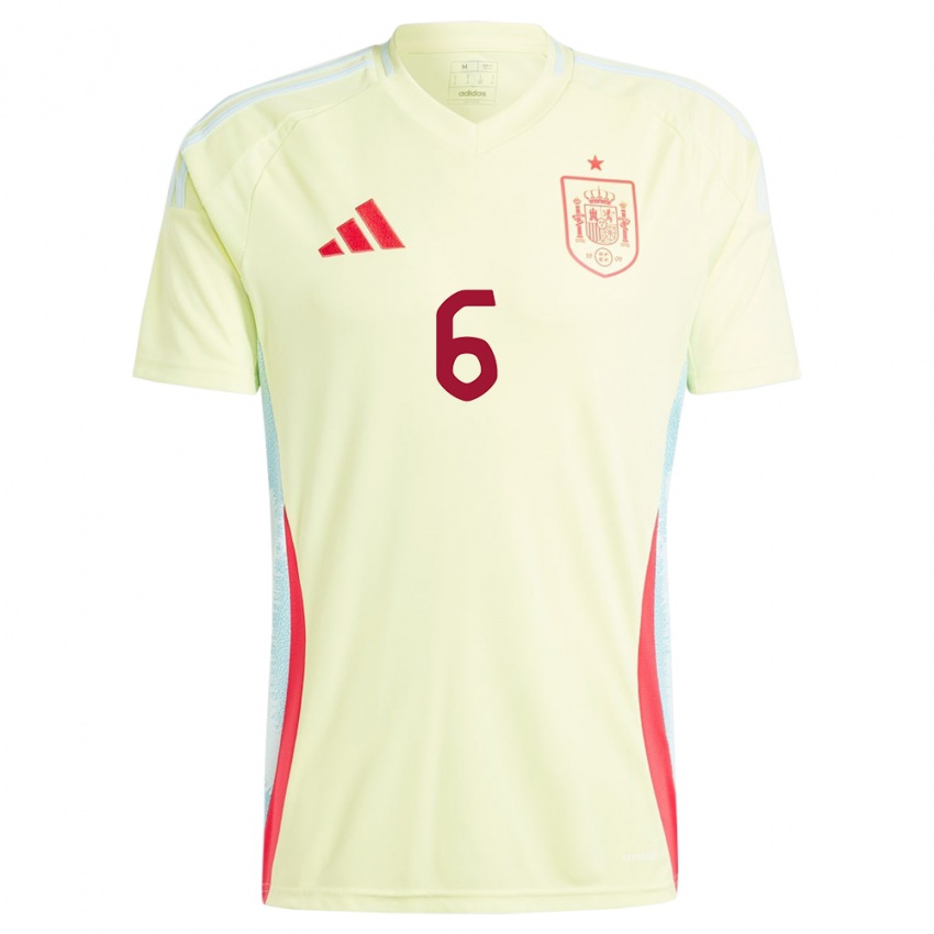 Femme Maillot Espagne Roger Martinez #6 Jaune Tenues Extérieur 24-26 T-Shirt Suisse