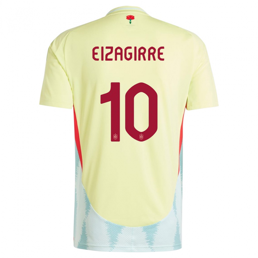 Damen Spanien Nerea Eizagirre #10 Gelb Auswärtstrikot Trikot 24-26 T-Shirt Schweiz
