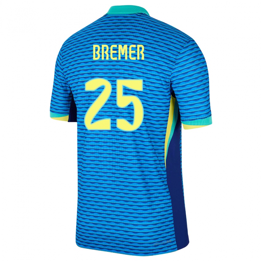 Femme Maillot Brésil Bremer #25 Bleu Tenues Extérieur 24-26 T-Shirt Suisse