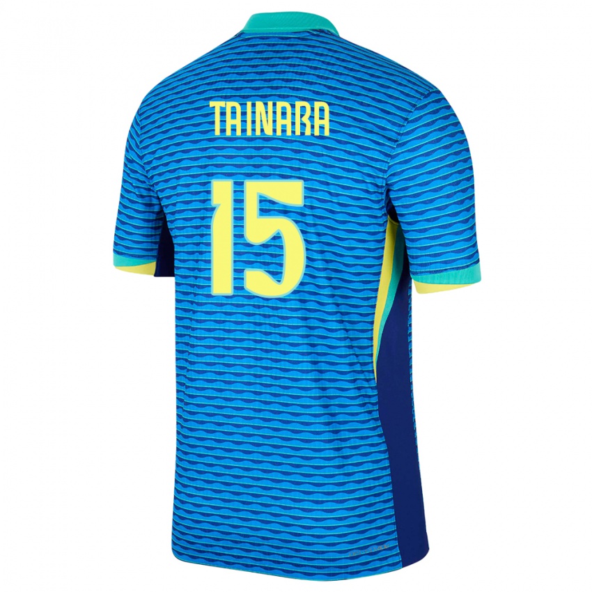 Damen Brasilien Tainara #15 Blau Auswärtstrikot Trikot 24-26 T-Shirt Schweiz