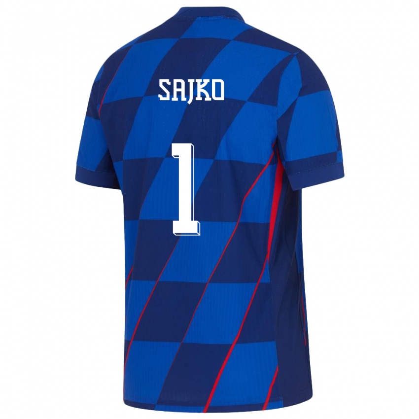 Damen Kroatien Tin Sajko #1 Blau Auswärtstrikot Trikot 24-26 T-Shirt Schweiz