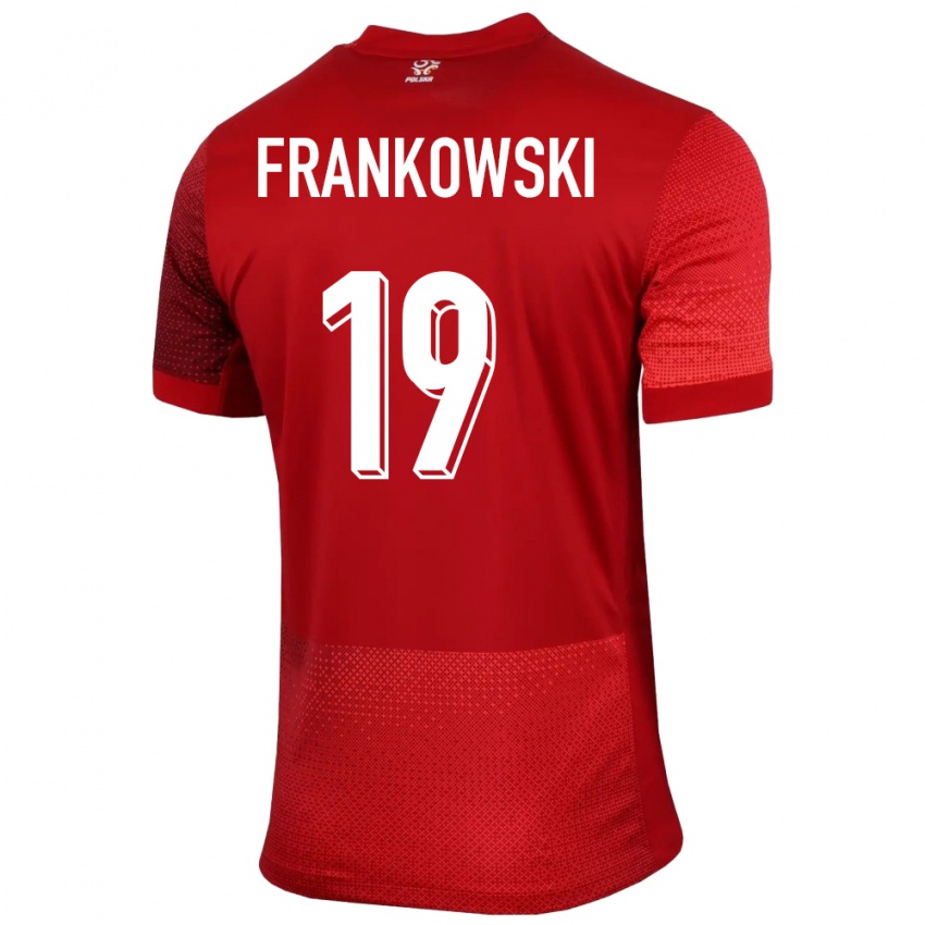 Damen Polen Przemyslaw Frankowski #19 Rot Auswärtstrikot Trikot 24-26 T-Shirt Schweiz