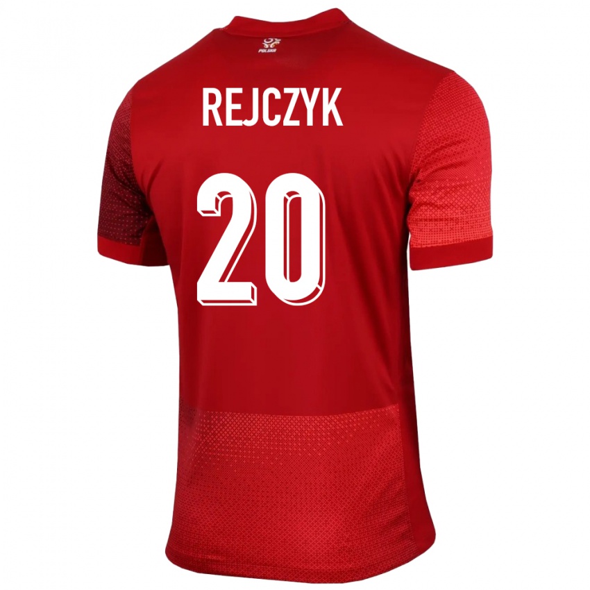 Femme Maillot Pologne Filip Rejczyk #20 Rouge Tenues Extérieur 24-26 T-Shirt Suisse