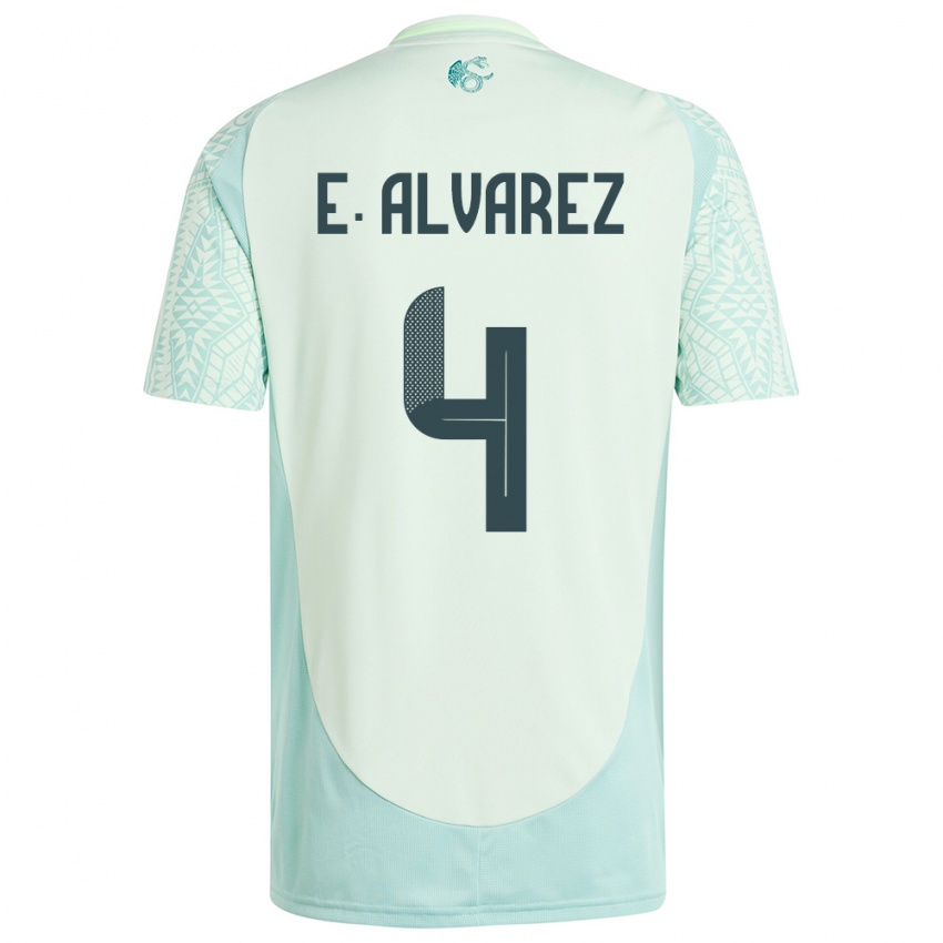 Damen Mexiko Edson Alvarez #4 Leinengrün Auswärtstrikot Trikot 24-26 T-Shirt Schweiz