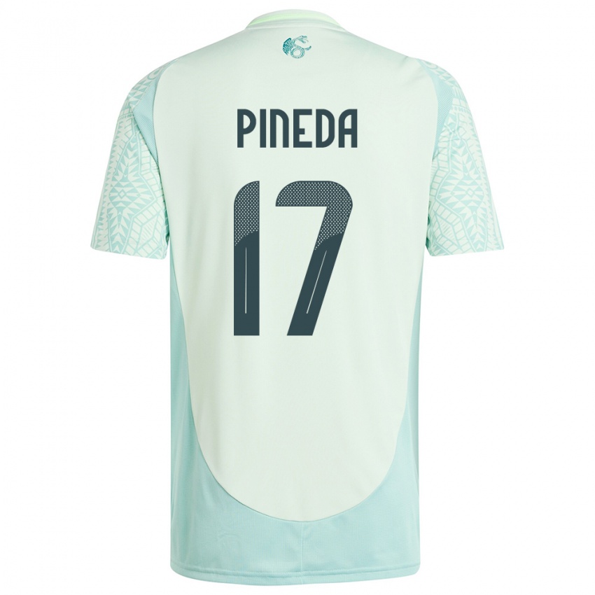 Damen Mexiko Orbelin Pineda #17 Leinengrün Auswärtstrikot Trikot 24-26 T-Shirt Schweiz