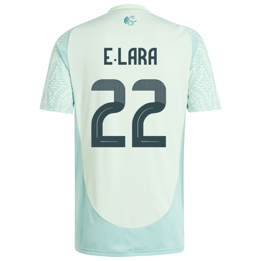 Damen Mexiko Emilio Lara #22 Leinengrün Auswärtstrikot Trikot 24-26 T-Shirt Schweiz