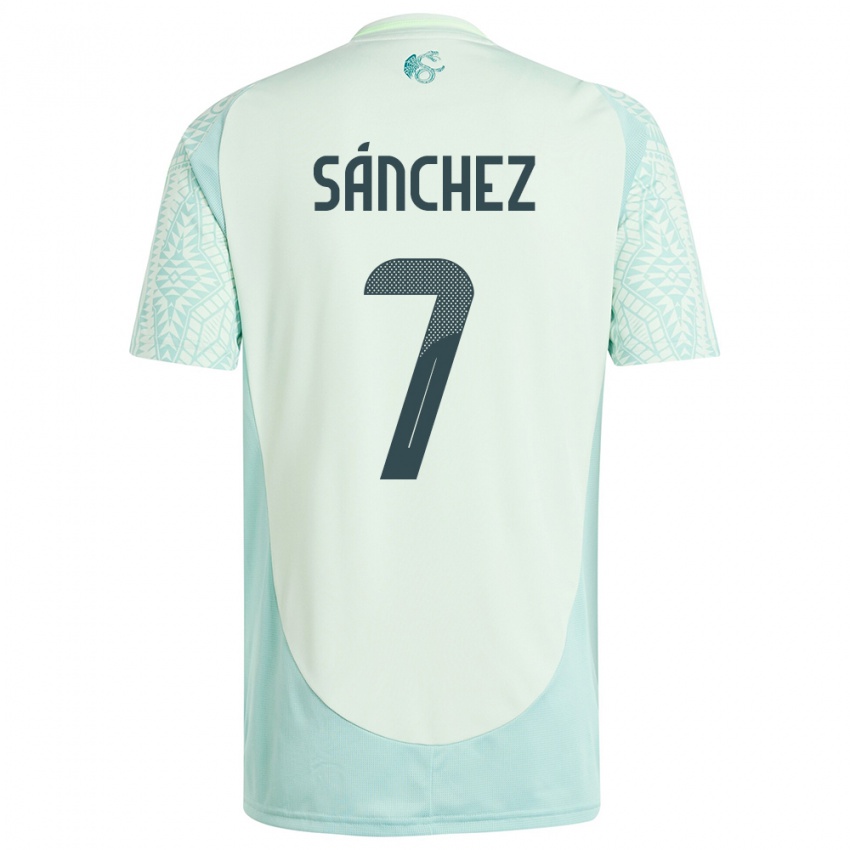 Damen Mexiko Maria Sanchez #7 Leinengrün Auswärtstrikot Trikot 24-26 T-Shirt Schweiz