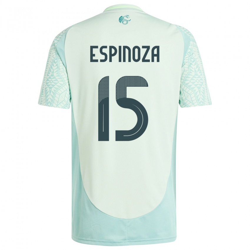 Damen Mexiko Greta Espinoza #15 Leinengrün Auswärtstrikot Trikot 24-26 T-Shirt Schweiz