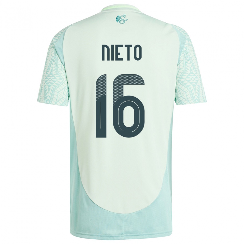 Damen Mexiko Karla Nieto #16 Leinengrün Auswärtstrikot Trikot 24-26 T-Shirt Schweiz