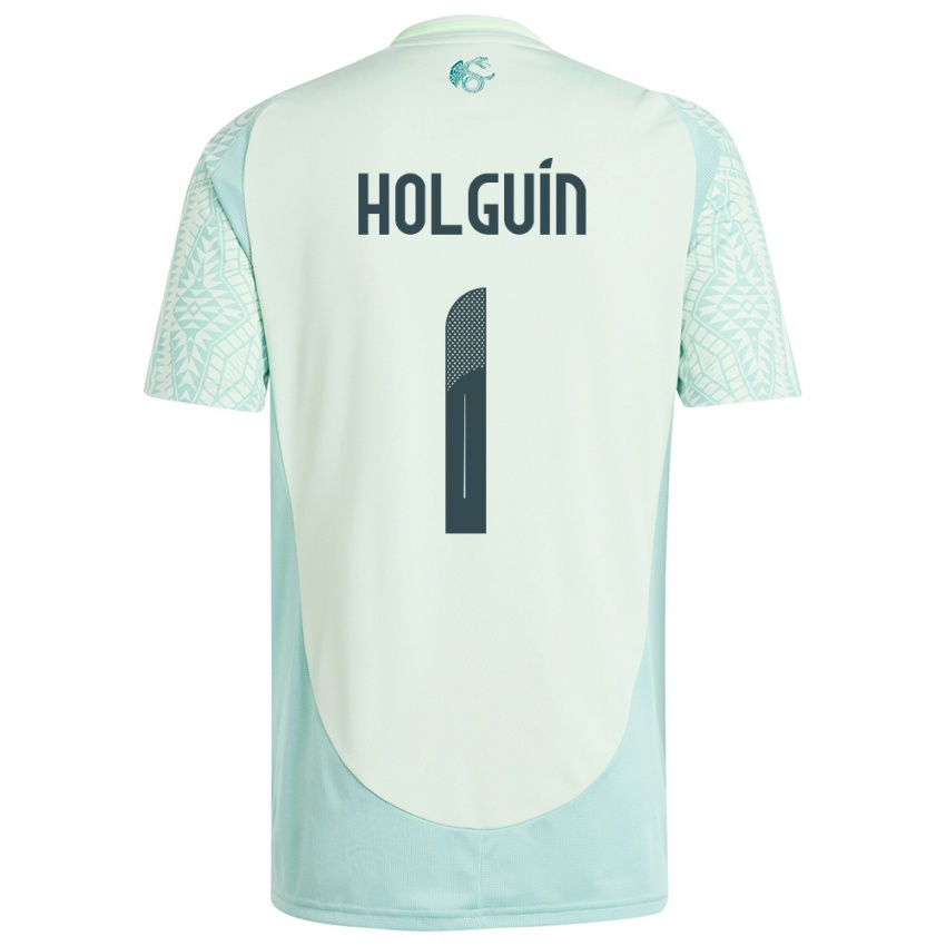 Damen Mexiko Hector Holguin #1 Leinengrün Auswärtstrikot Trikot 24-26 T-Shirt Schweiz