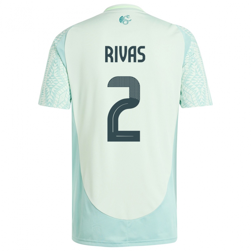 Damen Mexiko Jesus Rivas #2 Leinengrün Auswärtstrikot Trikot 24-26 T-Shirt Schweiz