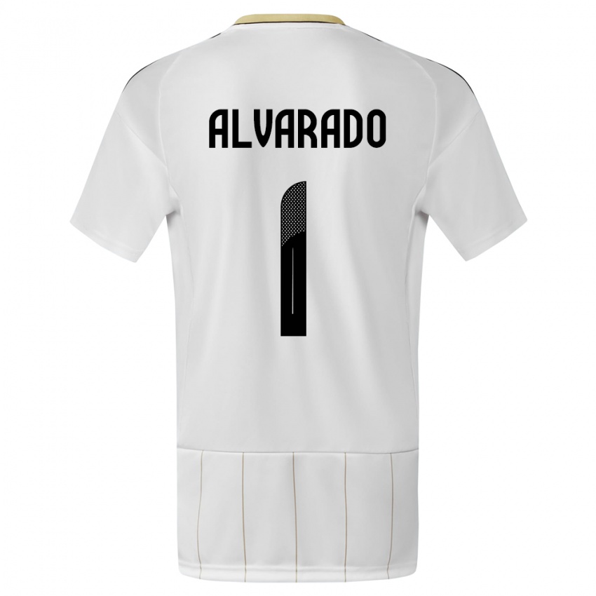 Damen Costa Rica Esteban Alvarado #1 Weiß Auswärtstrikot Trikot 24-26 T-Shirt Schweiz