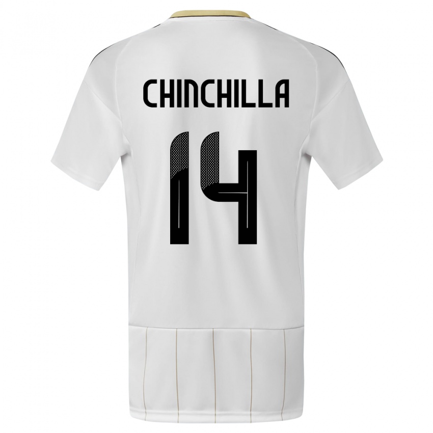 Damen Costa Rica Priscila Chinchilla #14 Weiß Auswärtstrikot Trikot 24-26 T-Shirt Schweiz
