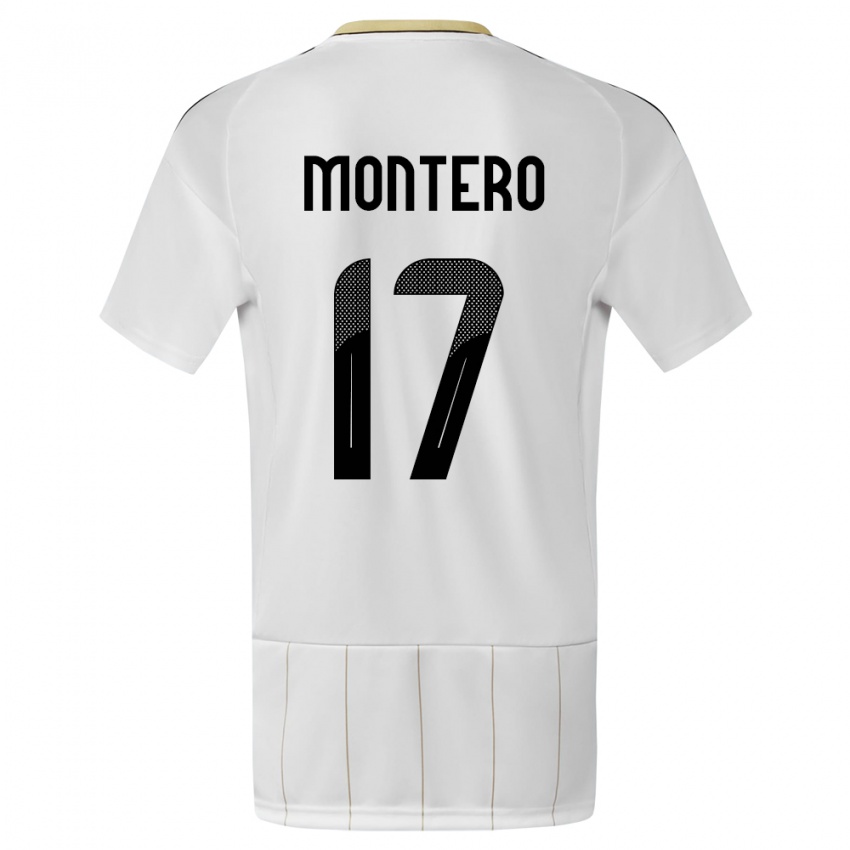 Damen Costa Rica Michelle Montero #17 Weiß Auswärtstrikot Trikot 24-26 T-Shirt Schweiz