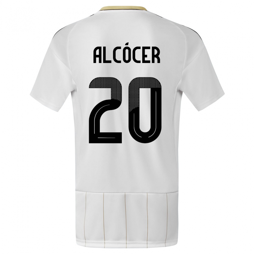 Damen Costa Rica Josimar Alcocer #20 Weiß Auswärtstrikot Trikot 24-26 T-Shirt Schweiz