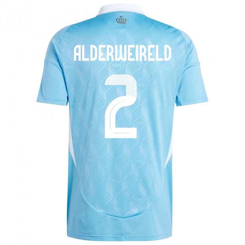 Damen Belgien Toby Alderweireld #2 Blau Auswärtstrikot Trikot 24-26 T-Shirt Schweiz