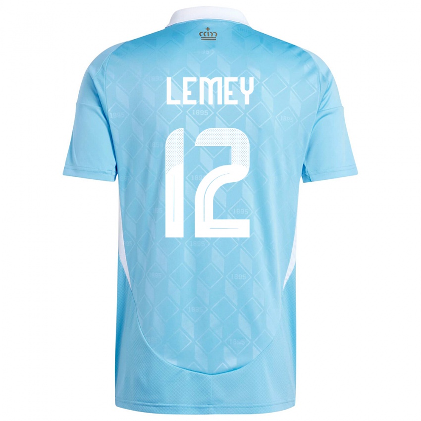 Damen Belgien Diede Lemey #12 Blau Auswärtstrikot Trikot 24-26 T-Shirt Schweiz