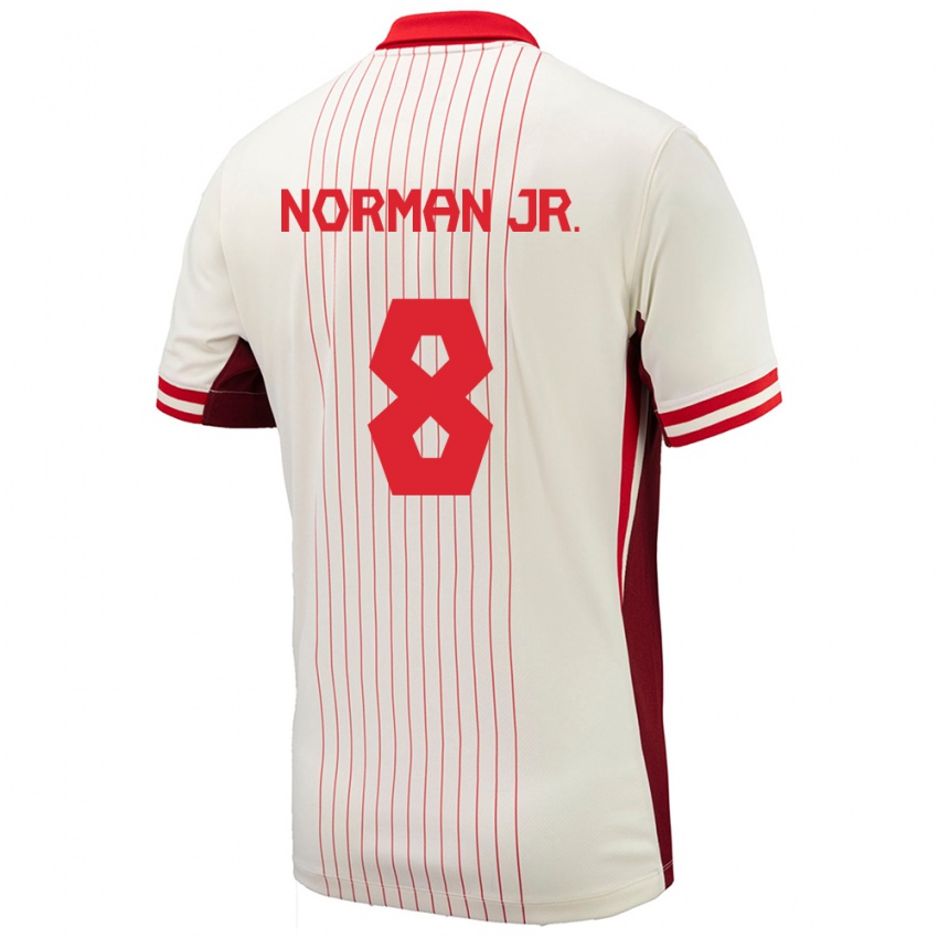 Damen Kanada David Norman Jr. #8 Weiß Auswärtstrikot Trikot 24-26 T-Shirt Schweiz