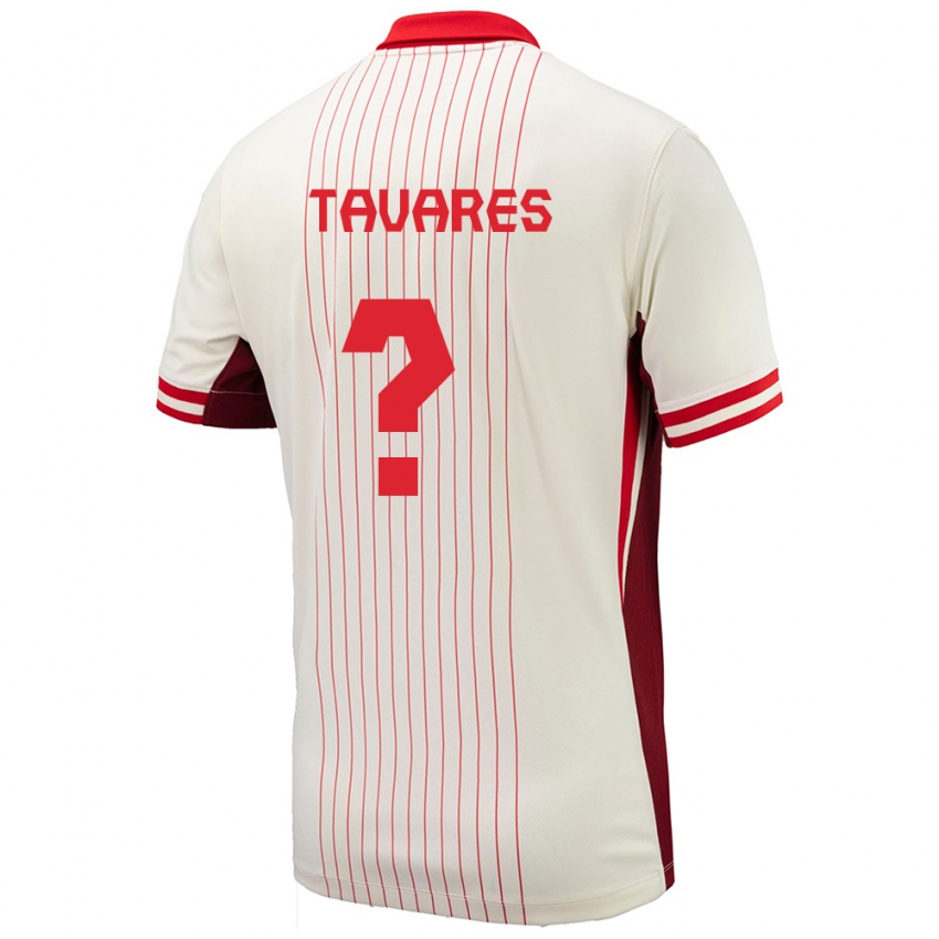 Femme Maillot Canada Hugo Tavares #0 Blanc Tenues Extérieur 24-26 T-Shirt Suisse