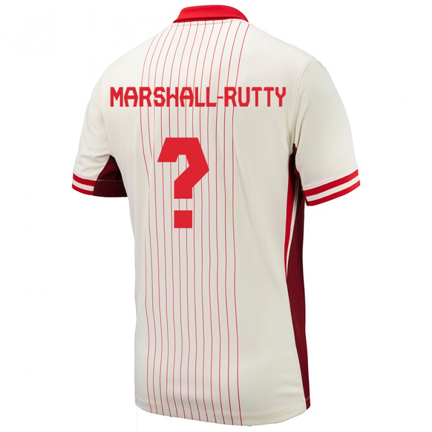 Damen Kanada Jahkeele Marshall Rutty #0 Weiß Auswärtstrikot Trikot 24-26 T-Shirt Schweiz