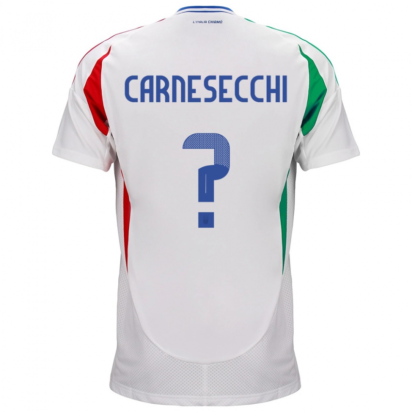 Damen Italien Marco Carnesecchi #0 Weiß Auswärtstrikot Trikot 24-26 T-Shirt Schweiz