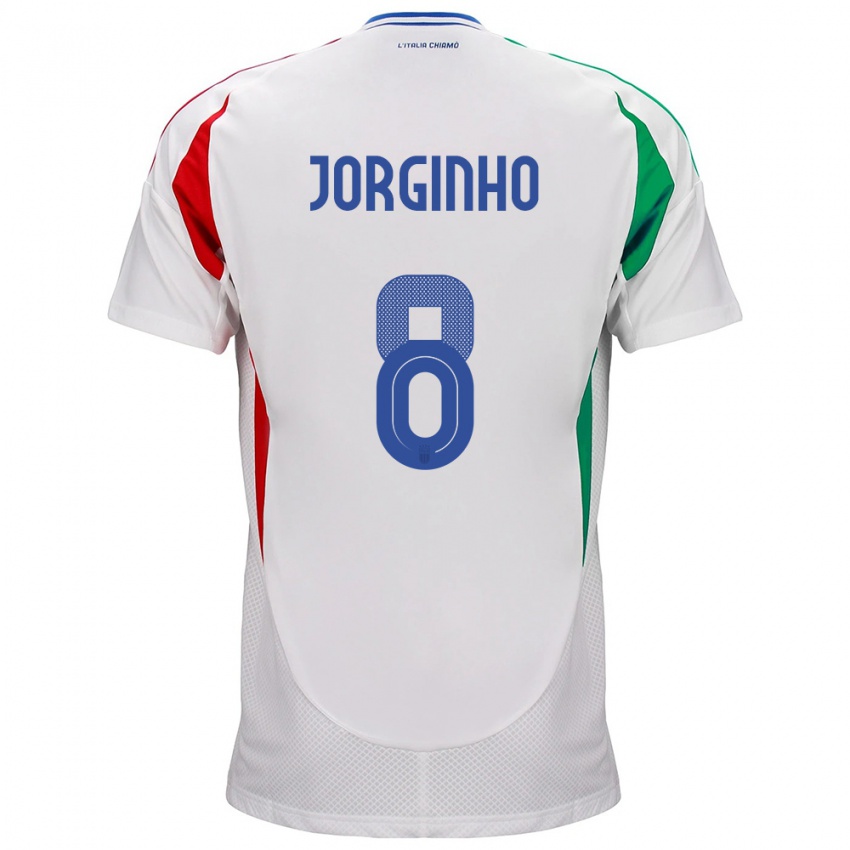 Damen Italien Jorginho #8 Weiß Auswärtstrikot Trikot 24-26 T-Shirt Schweiz