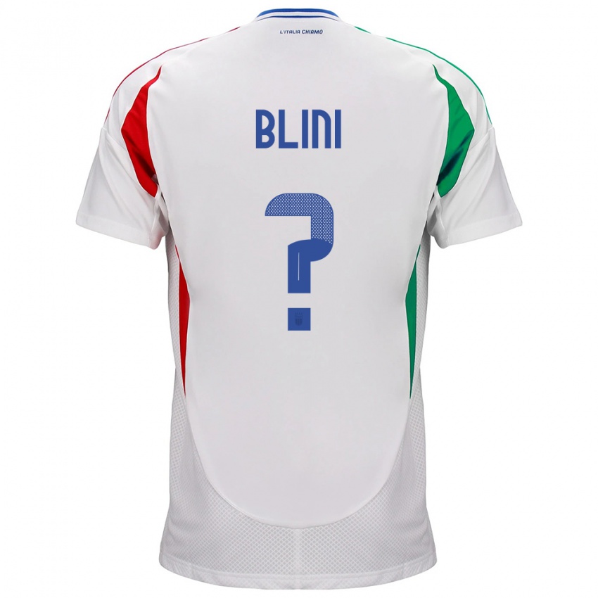 Damen Italien Oliver Blini #0 Weiß Auswärtstrikot Trikot 24-26 T-Shirt Schweiz