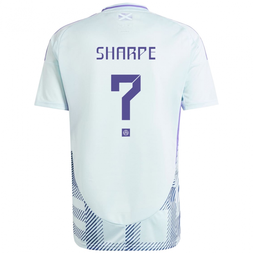 Damen Schottland Malachi Sharpe #0 Helles Mintblau Auswärtstrikot Trikot 24-26 T-Shirt Schweiz