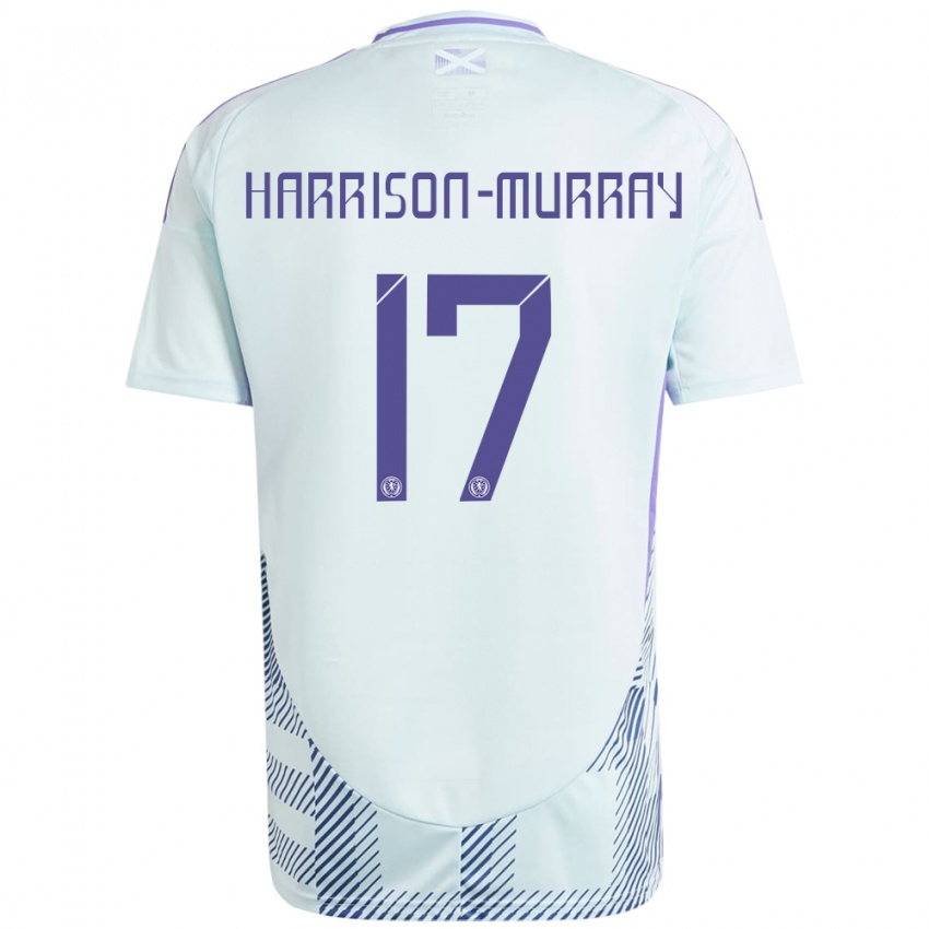 Damen Schottland Christie Harrison-Murray #17 Helles Mintblau Auswärtstrikot Trikot 24-26 T-Shirt Schweiz