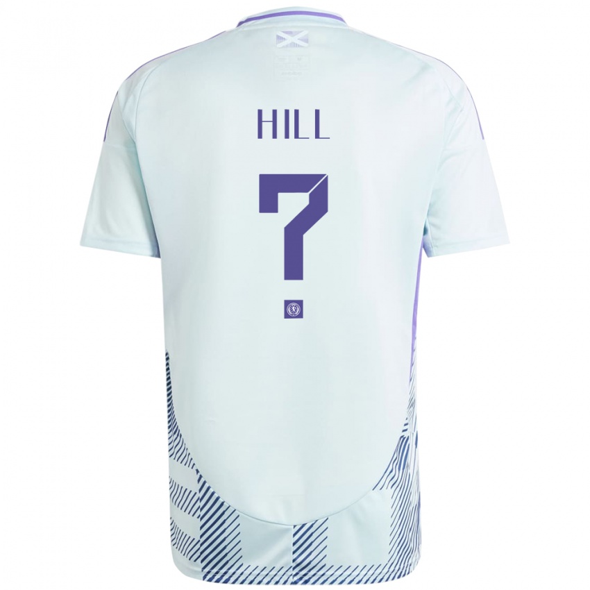 Damen Schottland Kathryn Hill #0 Helles Mintblau Auswärtstrikot Trikot 24-26 T-Shirt Schweiz