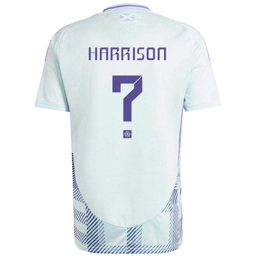 Damen Schottland Abi Harrison #0 Helles Mintblau Auswärtstrikot Trikot 24-26 T-Shirt Schweiz