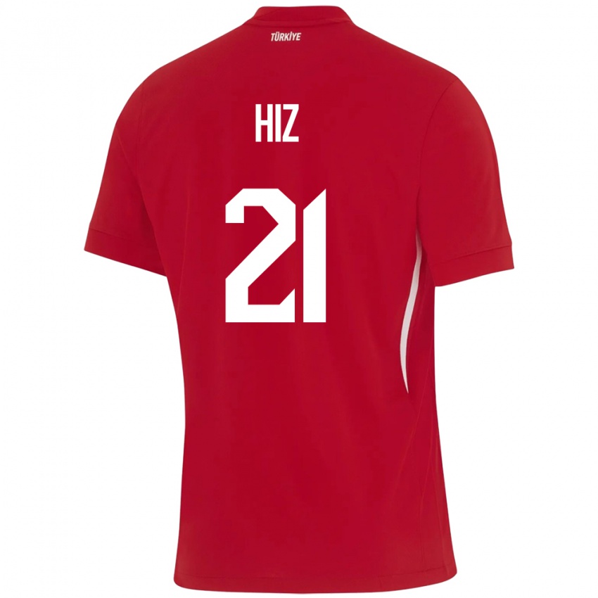 Damen Türkei Gülbin Hız #21 Rot Auswärtstrikot Trikot 24-26 T-Shirt Schweiz