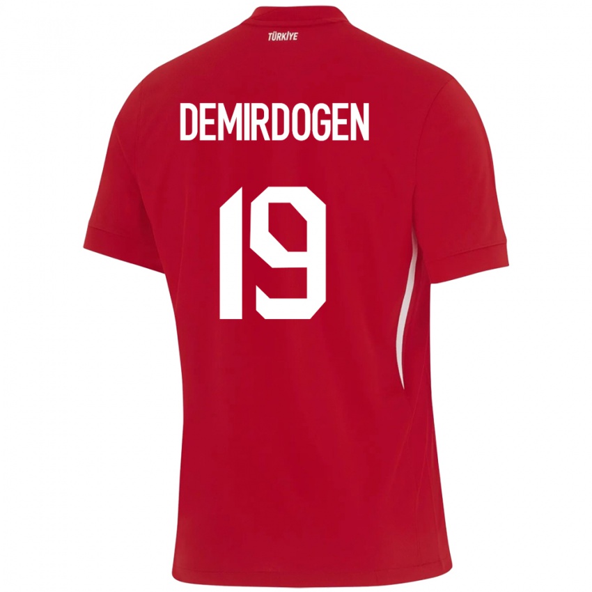 Damen Türkei Neslihan Demirdögen #19 Rot Auswärtstrikot Trikot 24-26 T-Shirt Schweiz