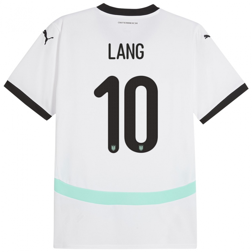 Damen Österreich Christoph Lang #10 Weiß Auswärtstrikot Trikot 24-26 T-Shirt Schweiz