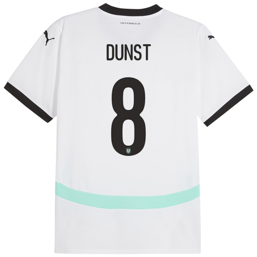 Damen Österreich Barbara Dunst #8 Weiß Auswärtstrikot Trikot 24-26 T-Shirt Schweiz