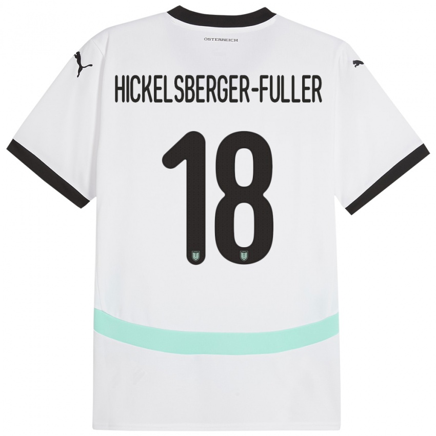 Damen Österreich Julia Hickelsberger-Füller #18 Weiß Auswärtstrikot Trikot 24-26 T-Shirt Schweiz