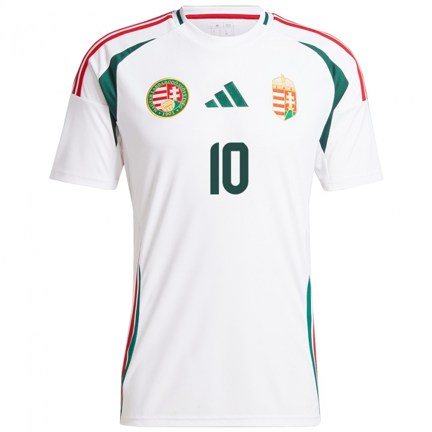 Damen Ungarn Hunor Bogdán #10 Weiß Auswärtstrikot Trikot 24-26 T-Shirt Schweiz