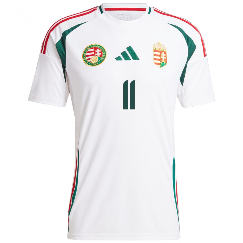 Damen Ungarn Milos Kerkez #11 Weiß Auswärtstrikot Trikot 24-26 T-Shirt Schweiz