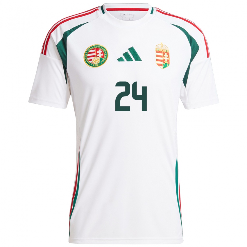 Damen Ungarn Zalán Vancsa #24 Weiß Auswärtstrikot Trikot 24-26 T-Shirt Schweiz