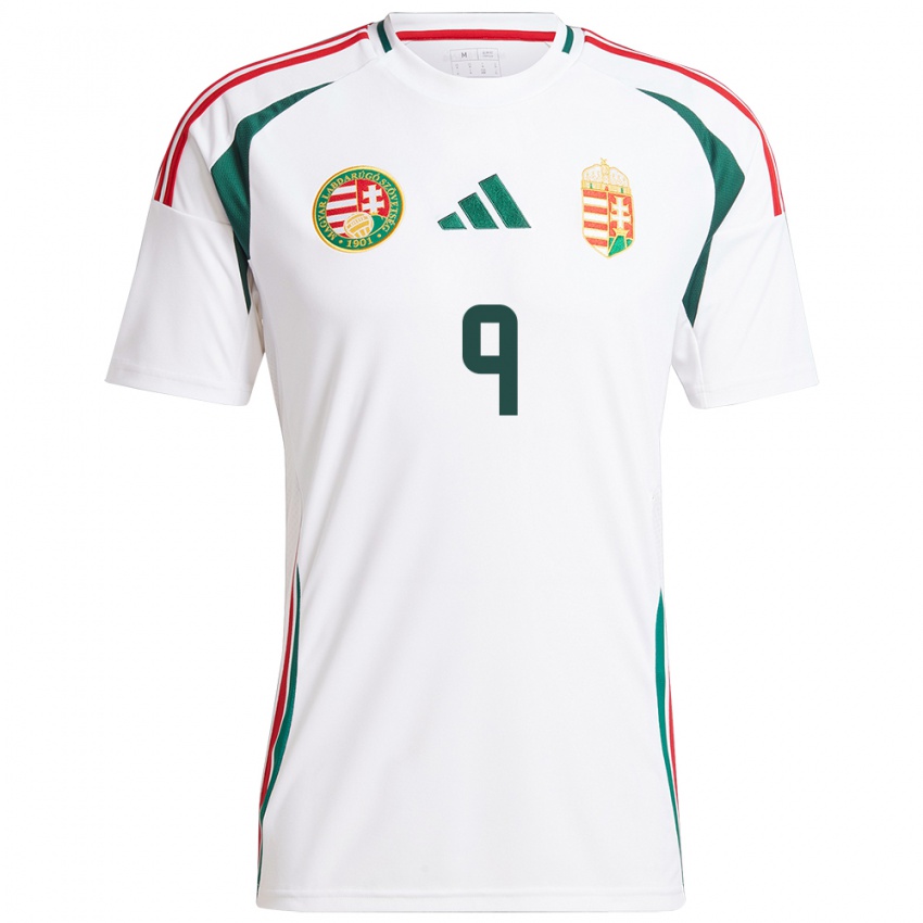 Damen Ungarn Csanád-Vilmos Dénes #9 Weiß Auswärtstrikot Trikot 24-26 T-Shirt Schweiz